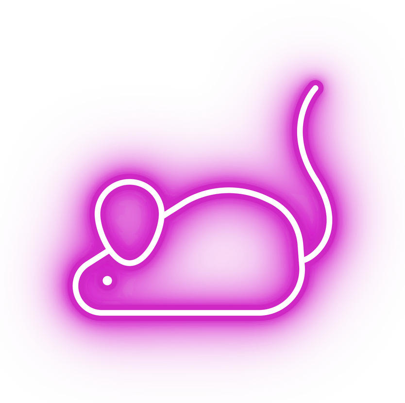 Neon pink mouse icon